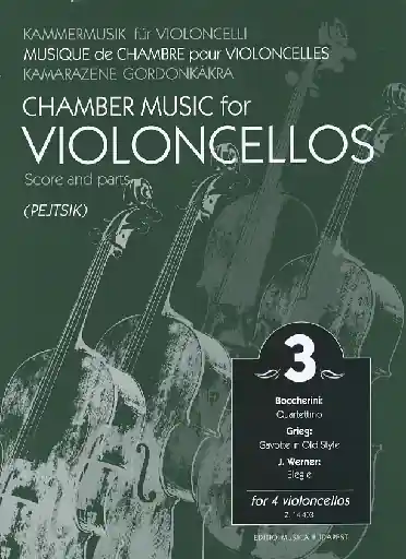 Pejtsik: Chamber Music for Violoncellos 3 (4 cellos), Edito Musica Budapest Budget