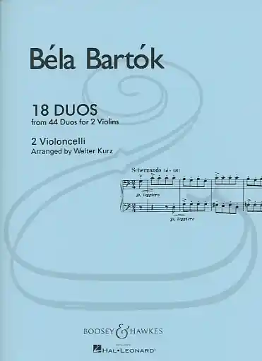 Bartok (Kurz): 18 Duos for 2 Violoncelli - ARRANGED (2 cellos) Boosey & Hawkes Express Delivery