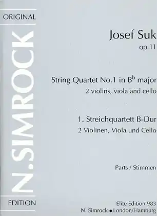 Money Back Guarantee Suk, Josef: String Quartet Op.11 No.1 in Bb major