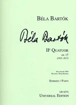 Bartok, B: String Quartet No. 2 (set of parts) Buy Online