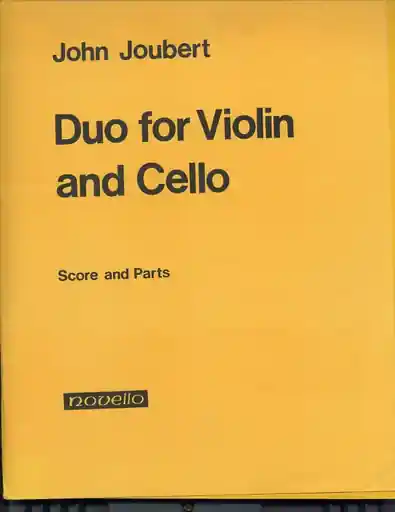 Genuine Joubert, John: Duo for Violin and Cello, Op.65 (score & parts) Special Import Item