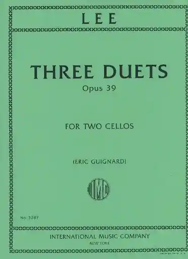 Worldwide Shipping Lee (Guignard): Three Duets Op.39 (2 Cellos)