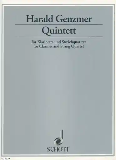 Genzmer, Harald: Quintett for clarinet and string quartet (score & parts) Trending