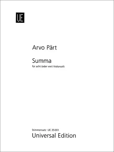 Exclusive Offer Part, A.: Summa (8 or 4 cellos)