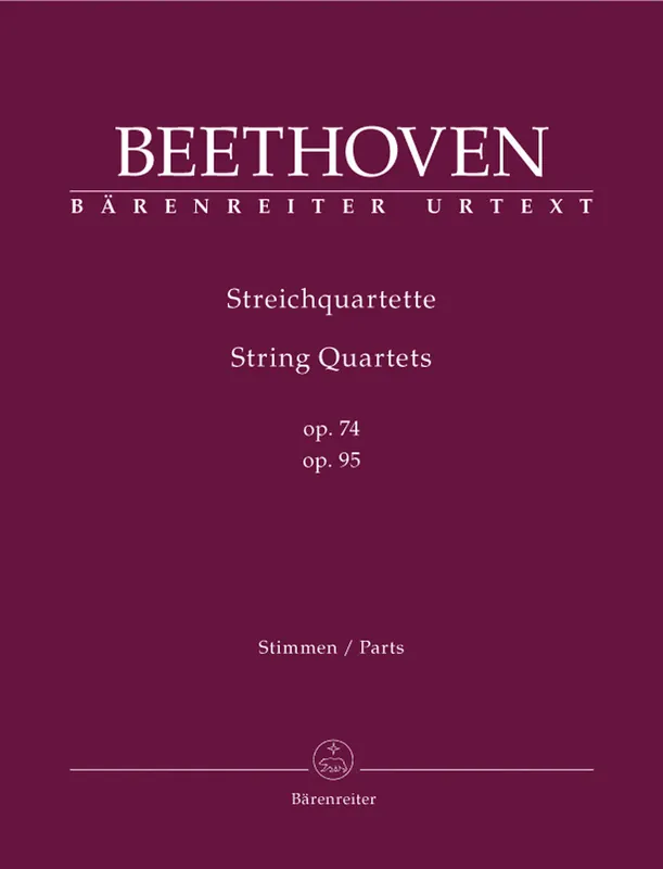 Deal Beethoven (Del Mar): String Quartets, Op. 74 & 95 - URTEXT (string quartet) Barenreiter