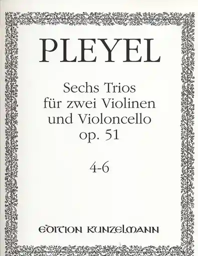 Pleyel: 6 Trios Op.51 No.4-6 (2 violins & cello) Holiday Sale