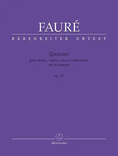 Faure (Herlin): Piano Quartet in C minor, Op.15 - URTEXT (piano quartet) Barenreiter Limited Time