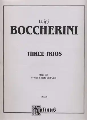 Time-Limited Boccherini, Luigi: 3 Trios Op.38 (violin, Viola, Cello)