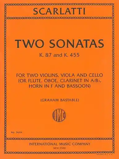 Scarlatti, D. (Bastable): Two Sonatas, K.87 and K.455 arranged for string quartet Top Rated