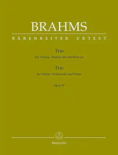 Exclusive Offer Brahms, J.: Trio in C, Op. 87 (violin, cello, piano) Barenreiter