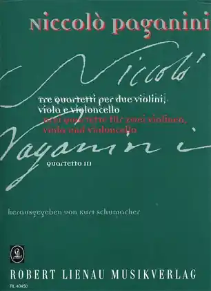 Paganini, Niccolo: String Quartet No. 3 Price Drop