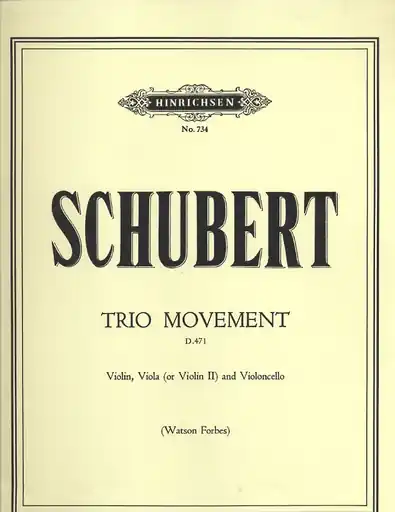 Holiday Sale Schubert, Franz: Trio Movement in Bb D471 (violin, viola, cello)