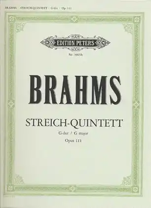 Get Yours Brahms, Johannes: String Quintet No.2, Op. 111 in G Major (2 violins, 2 violas, cello)