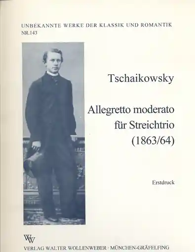 Tchaikovsky, P.I.: Allegro moderato-1864/5 (violin, viola, cello) score & parts Brand New