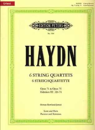 Haydn, F.J.: 6 String Quartets Op.71 and 74, Hoboken III 69-74 (score and parts) Buy Direct