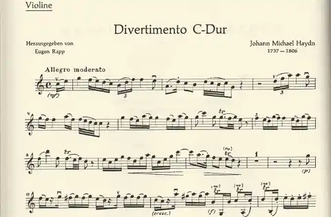 Direct From Factory Haydn, Michael: Divertimento in C (violin, Viola & cello)