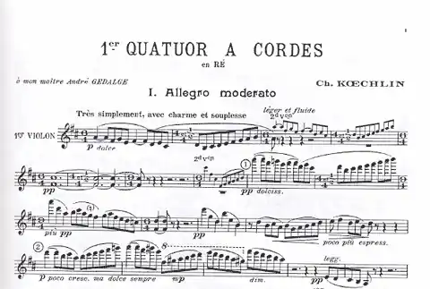 Instant Buy Koechlin, Charles: Quartet No.1 in D (string quartet)