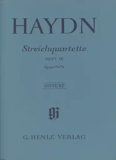 Haydn, F.J. (Feder, ed.): String Quartets, Vol.9 Op71 and Op. 74,"Appony-Quartets", urtext (2 violins, viola, and cello) Seasonal Sale