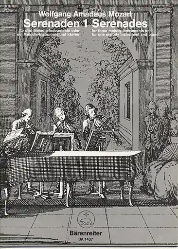 Bargain Mozart, W.A.: Serenades Vol. 1 in C major, KV 439b/1 (for three melody instruments or for one melody instrument and piano), Barenreiter