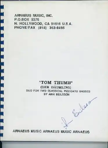 Popular Egilsson, Arni: Tom Thumb (2 basses)