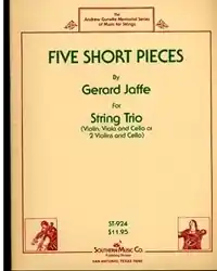Jaffe, Gerard: 5 Short Pieces for String Trio (violin, Viola, Cello) (2 violins, Cello) Out of Print Hassle-Free Returns