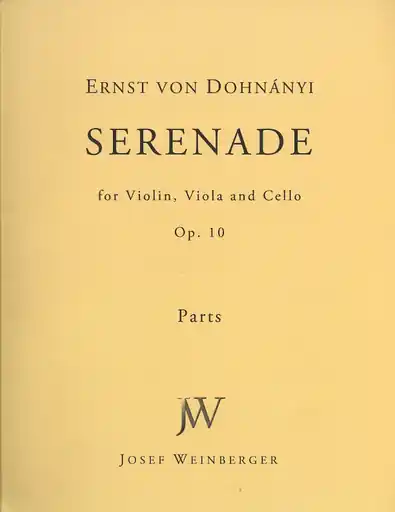 Weekend Sale Dohnanyi: Serenade Op.10 (violin, Viola & cello)