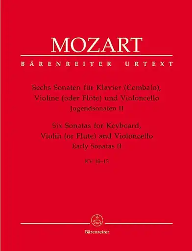 Mozart (Plath/Rehm): 6 Early Sonatas, KV10-15, Vol.2 - URTEXT (piano trio) Barenreiter Popular