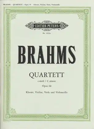 Brahms, Johannes: Piano Quartet Op.60 in c minor (piano, violin, viola, cello) Holiday Sale