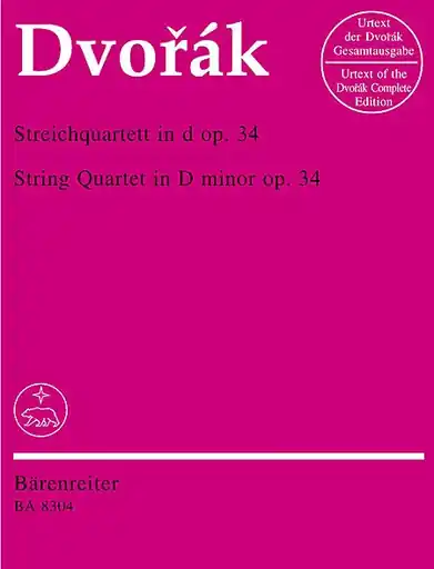 Dvorak, Antonin: String Quartet Op.34 in d minor, Barenreiter Special Offer