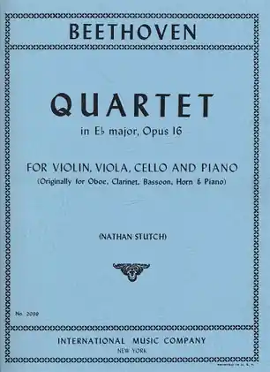 Original Beethoven, L.van: Piano Quartet in Eb op.16 (violin, viola, cello, piano)