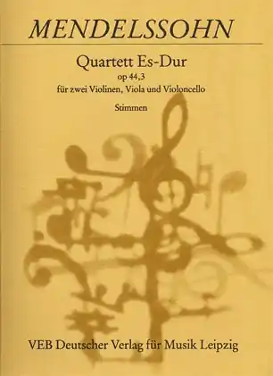 Markdown Mendelssohn, Felix: String Quartet in Ev major, Op.44 No.3