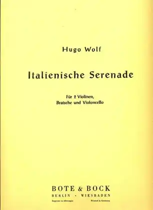 Wolf, Hugo: Italian Serenade in G major (string quartet) set of parts Price Cut