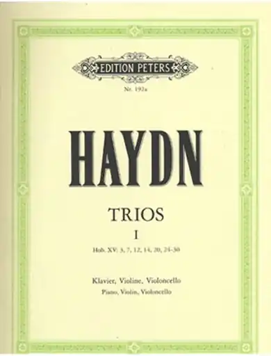 Haydn, F.J.: Piano Trios, Vol.1 Peters edition (violin, cello, piano) Trusted Brand