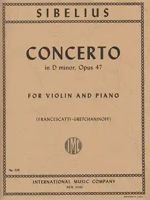 Sibelius, J. (Francescatti): Concerto in D minor, Op.47 (violin & piano) IMC Reduced Price