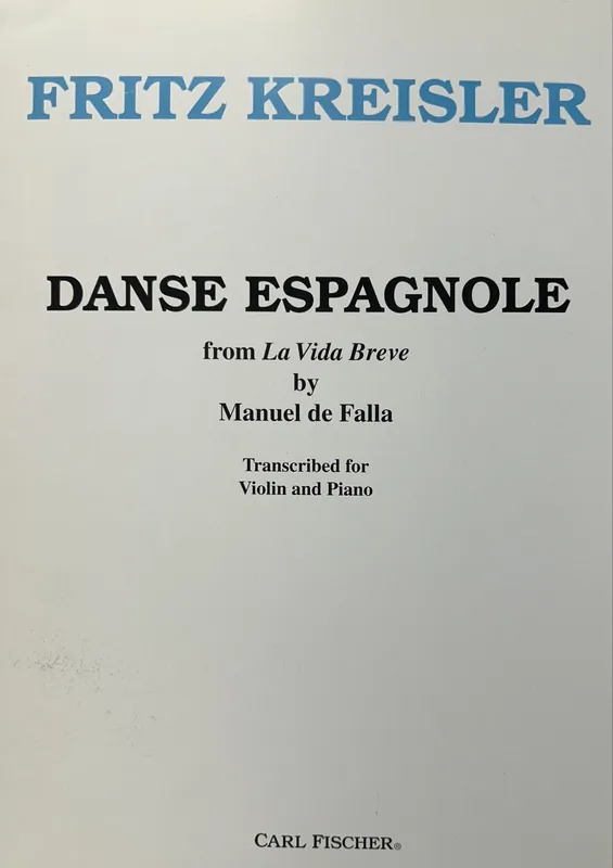 Special Offer Kreisler/De Falla: Danse Espagnole (violin & piano) FISCHER