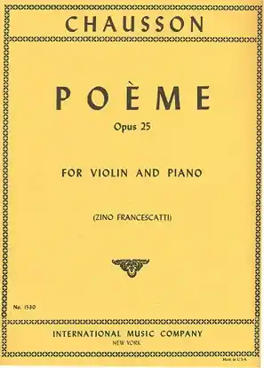 Original Chausson, Ernest (Francescatti): Poeme Op.25 (violin & piano)