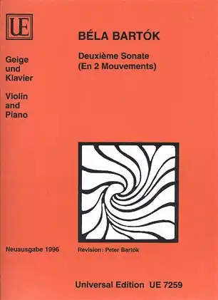 Bartok, B.: Second Sonata in two movements (violin and piano) Free Shipping