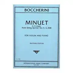 Weekend Sale Boccherini, Luigi: Minuet in A from String Quintet No. 11 (violin & piano)