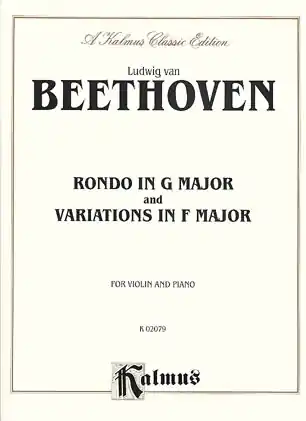 Beethoven, L. van: Rondo in G Major n Variations in F Major (violin and piano) Reduced Price