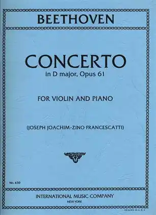 Beethoven, L.van (Joachim/Francescatti): Concerto Op.61 (violin & piano) Big Sale