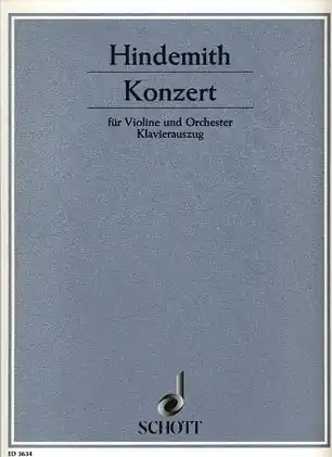 No Minimum Order Hindemith, Paul: Violin Concerto, 1939 (violin & piano)
