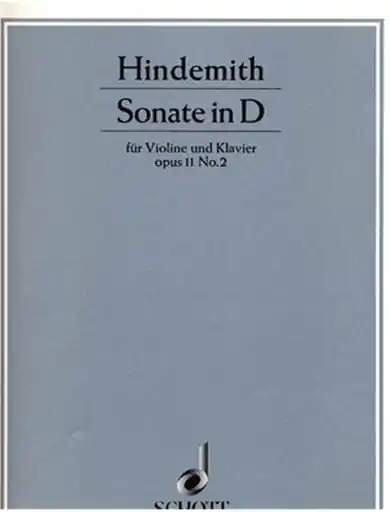 Hindemith, Paul: Sonata in D Op.11#2 (violin & piano) Certified