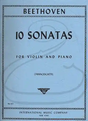 Warranty Included Beethoven (Francescatti): (2 Part Set) 10 Sonatas for Violin & Piano (violin & piano) International