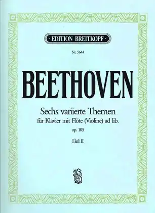 Beethoven, L. van: 6 Variations, Op.105 Vol.2 (violin/piano) Limited Edition