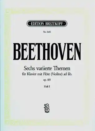 Today Only Beethoven, L. van: 6 Variations Op.105 Vol.1 (violin/piano)