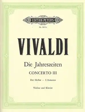 Vivaldi (Kolneder): ''Autumn'' from The Seasons, RV293 (violin & piano)PETERS Trending