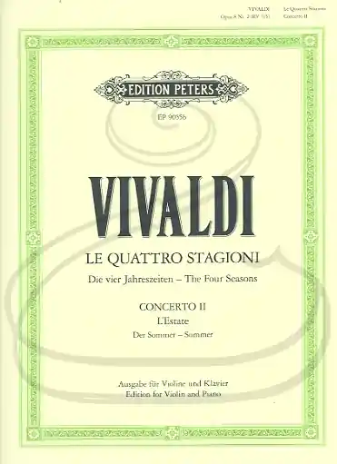 Buy Online Vivaldi (Kolneder): ''Summer'' from the 4 Seasons (violin & piano) Edition Peters