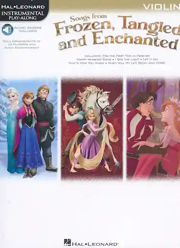 Final Sale Hal Leonard: Songs from Frozen, Tangled and Enchanted (violin w/ audio access)