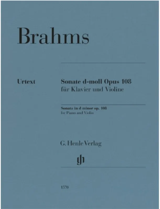 Price Drop Brahms (Wiechert): Violin Sonata in D minor Op.108 (violin and piano) HENLE