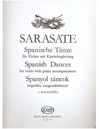 Sarasate, Pablo de: Spanish Dance Malaguena (violin & Piano) Place Order